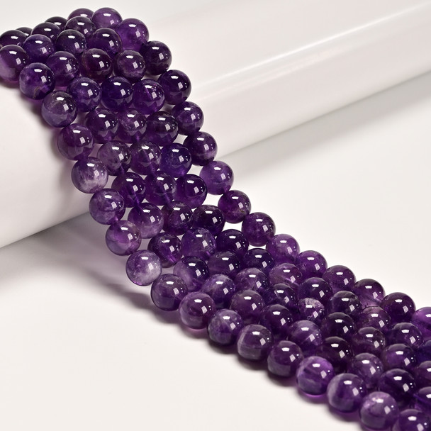 Amethyst, Natural, Smooth Round  8mm