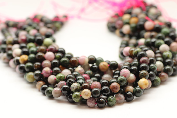 Tourmaline, Mix, Natural, Smooth Round