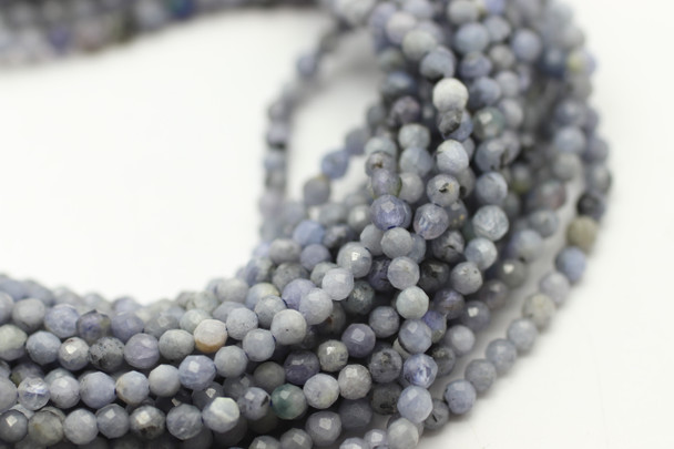 Tanzanite, Natural, Faceted Round, 2mm, One Strand