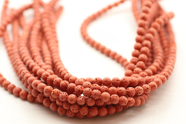 Lava, Sienna, Dyed 6mm Round