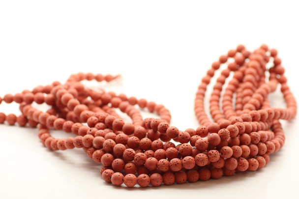 Lava, Sienna, Dyed 8mm Round