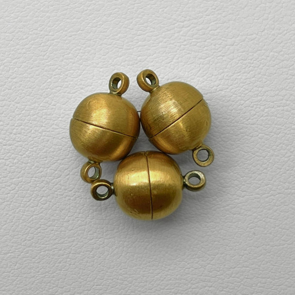 Magnetic Clasp, 10mm, Antique Bronze Plated Metal Alloy, 3 PCS