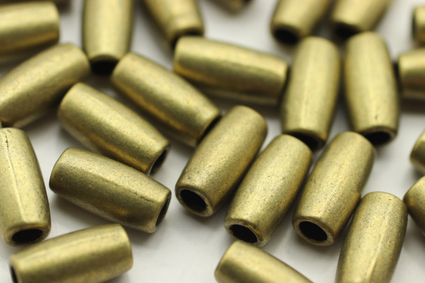 TUBE, Smooth, 10x2 4mm hole, Antique Bronze Plated (metal alloy), approx 30 per bag