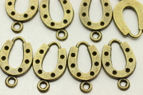 HORSESHOE, 28x12x2mm, Antique Bronze Plated (metal alloy), approx 28 per bag