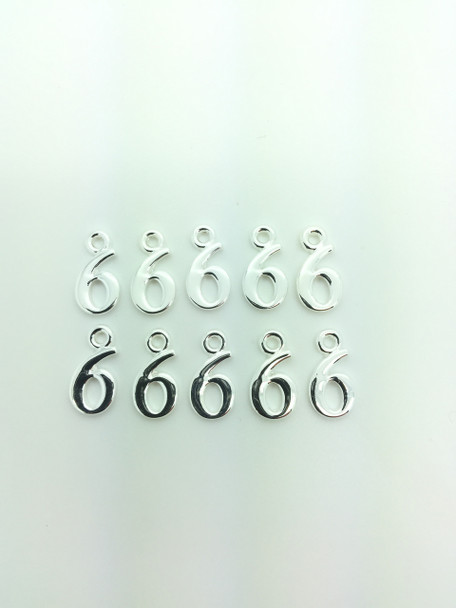 #6 Charm 9x16mm 10 PCS