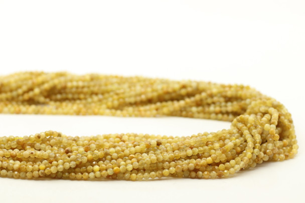 Tiger's Eye, Golden, Heated, Faceted Round, 3mm, One Strand