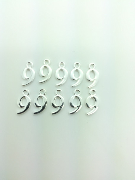 #9 Charm 9x16mm 10 PCS