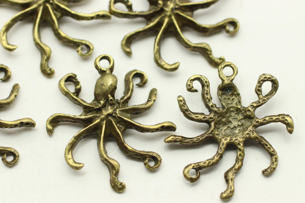 Octopus, 24x21mm, Antique Bronze Plated Metal Alloy, 9 PCS