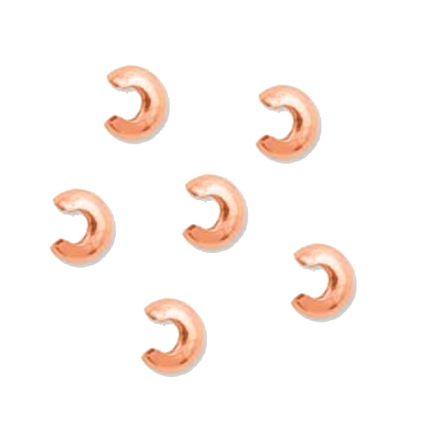 Crimp Bead Cover, 4mm, Copper Plated, approx. 144 PCS