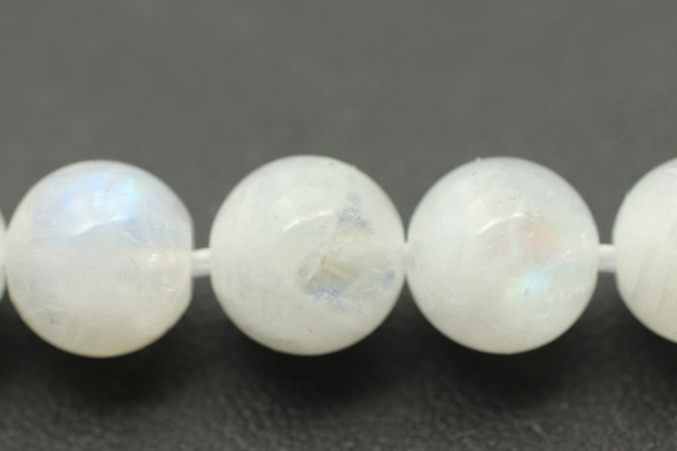 Moonstone, Natural, Rainbow, 10mm Smooth Round