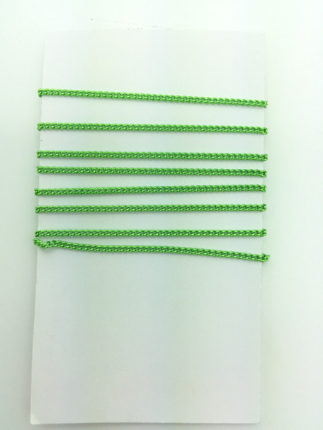 3 Feet of Lime Green 1.5mm Trace Chain