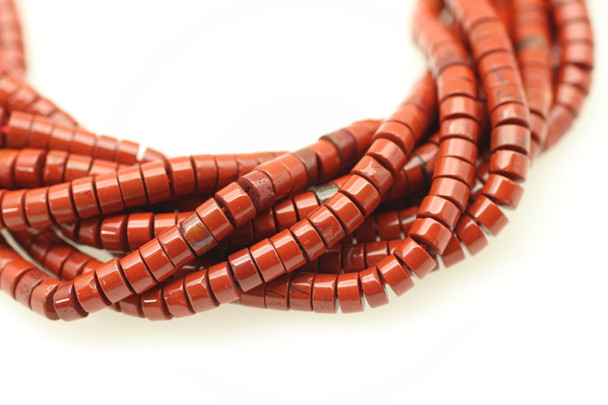 Red Jasper, Natural, Heishi, 4x2mm, One Strand
