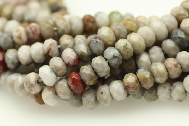 Gobi Agate, Natural, Faceted Rondelle, 8x5mm, One Strand