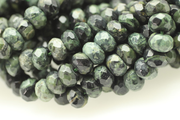 Kambaba Jasper, Natural, Faceted Rondelle, 8x5mm, One Strand