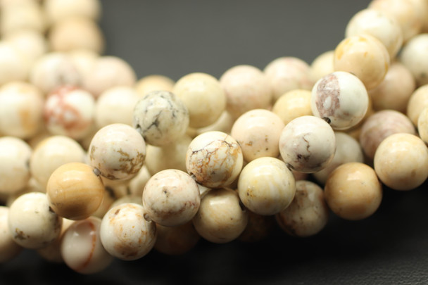 Magnesite, Natural, Smooth Round Beads, 8mm