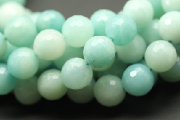 Amazonite, Natural, Faceted Round, 10mm