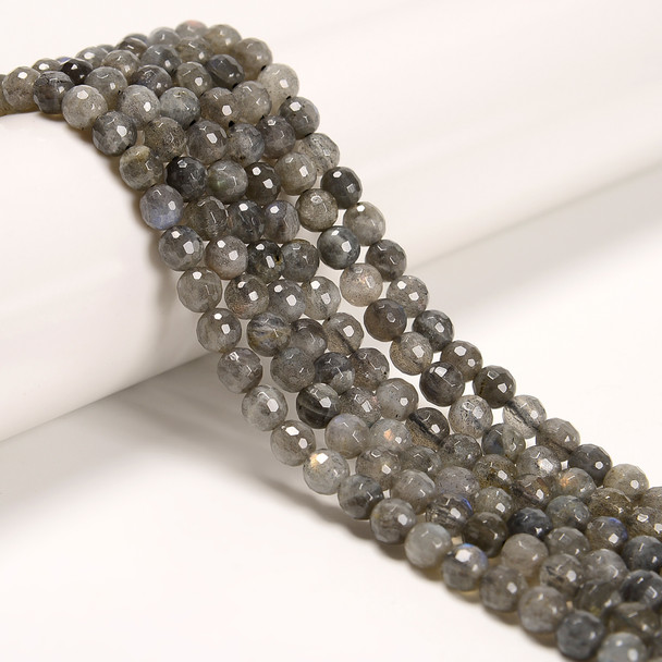 Labradorite, Natural, Faceted Round 6mm