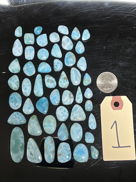 Larimar, Cabochons