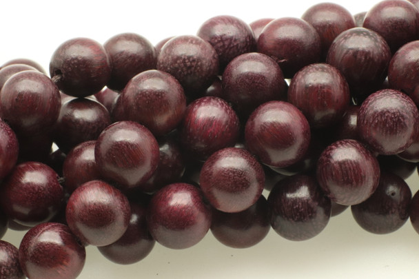 Violet Wood, Dyed, Smooth Round, 10mm