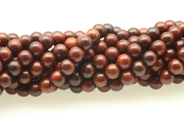 Santa Rosa Wood, Natural, Smooth Round, 6mm