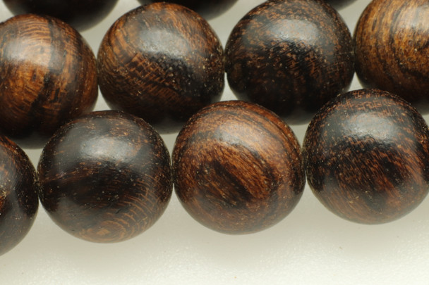 Sandalwood, Tiger, Natural, Smooth Round, 8mm