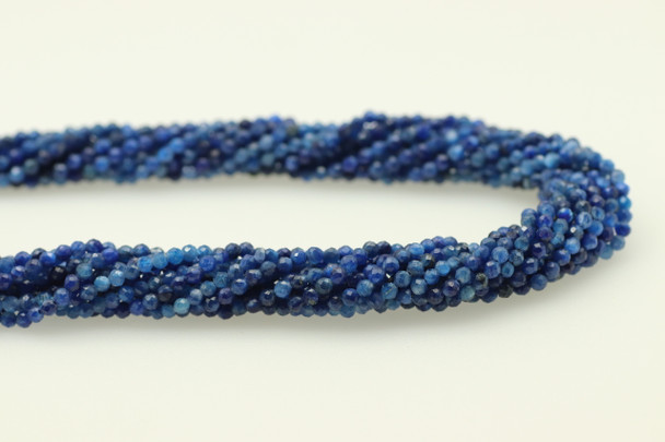 Kyanite, Stabilized, Faceted Round, 3mm, One Strand