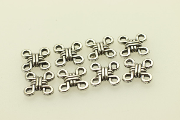 Celtic Knot Connector, Antique Silver (Metal Alloy), 10mm, approx. 41