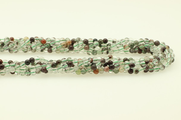 4mm, Phantom Quartz, Natural, Smooth Round