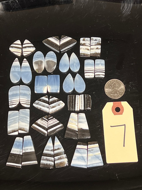 Blue Opal, Matched Pairs, Cabochons