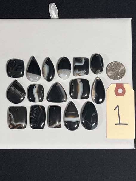 Agate, Banded, Pendants, Pick Lot You Like, 100 Grams