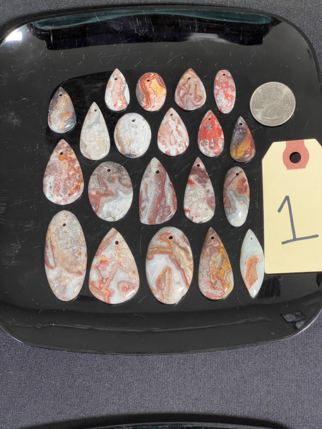 Agate, Crazy Lace, Pendants, Pick Lot You Like, 100 Grams