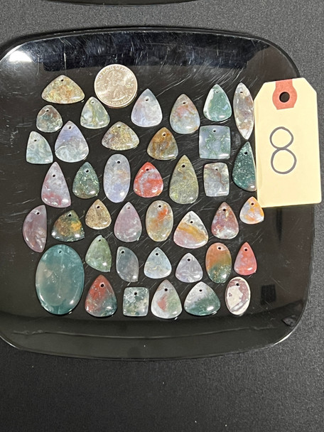 Moss Agate, Pendants, Pick Lot You Like, 100 Grams