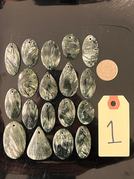 Seraphinite, Pendants, Pick Lot You Like, 100 Grams