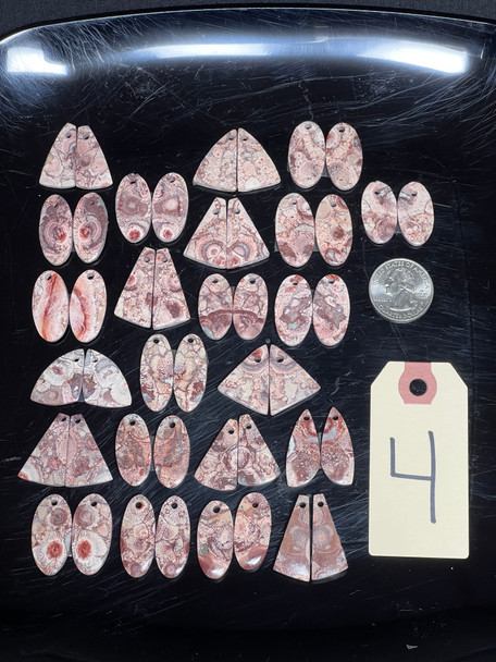 Jasper, Birds Eye Rhyolite, Matched Pairs, Pendants, Pick Lot You Like, 100 Grams