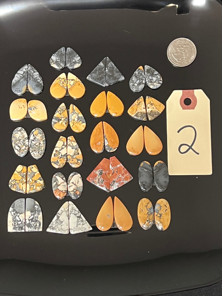 Jasper, Maligano, Matched Pairs, Cabochons, Pick Lot You Like, 100 Grams