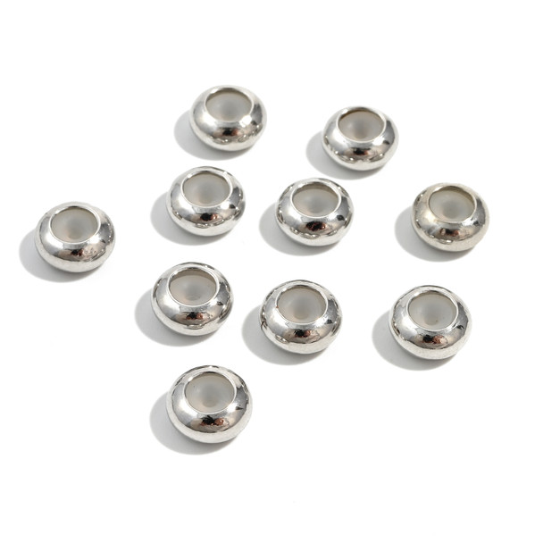 Slide Clasp, Antique Silver Plated, 8mm x 4mm, 10 Pieces