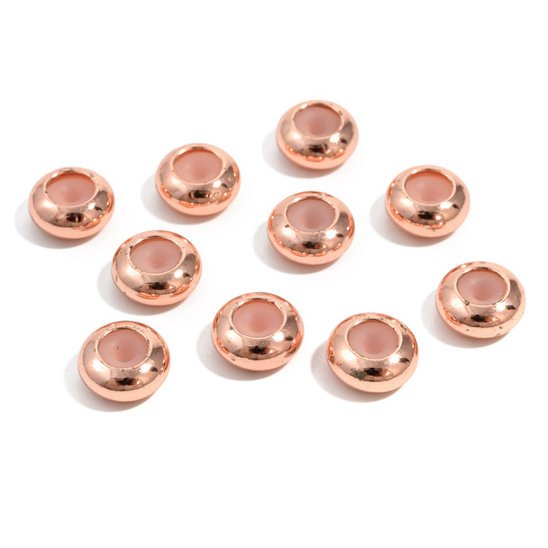 Slide Clasp, Rose Gold Plated, 8mm x 4mm, 10 Pieces