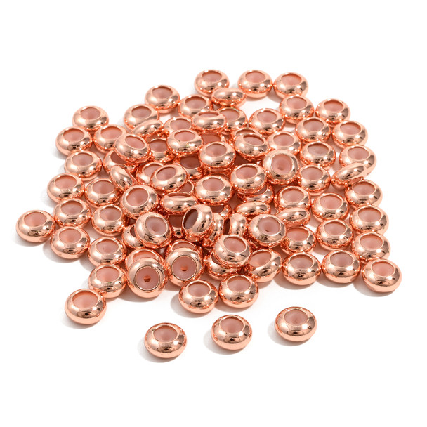 Slide Clasp, Rose Gold Plated, 8mm x 4mm, 10 Pieces