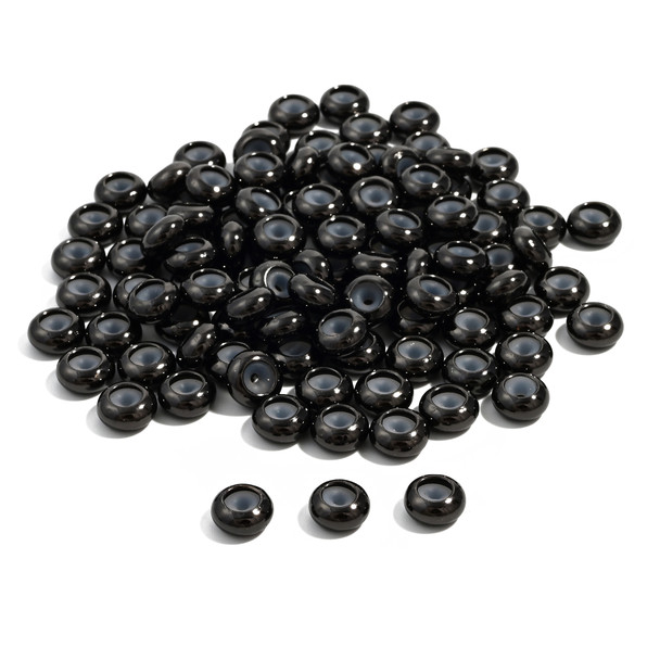 Slide Clasp, Black Plated, 8mm x 4mm, 100 Pieces