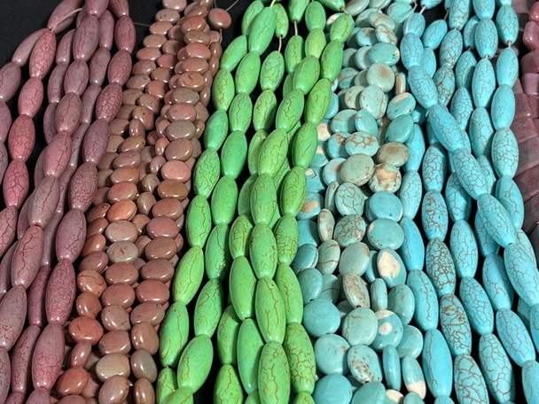100 Strands of Magnesite, Dyed, List of Strands in Description