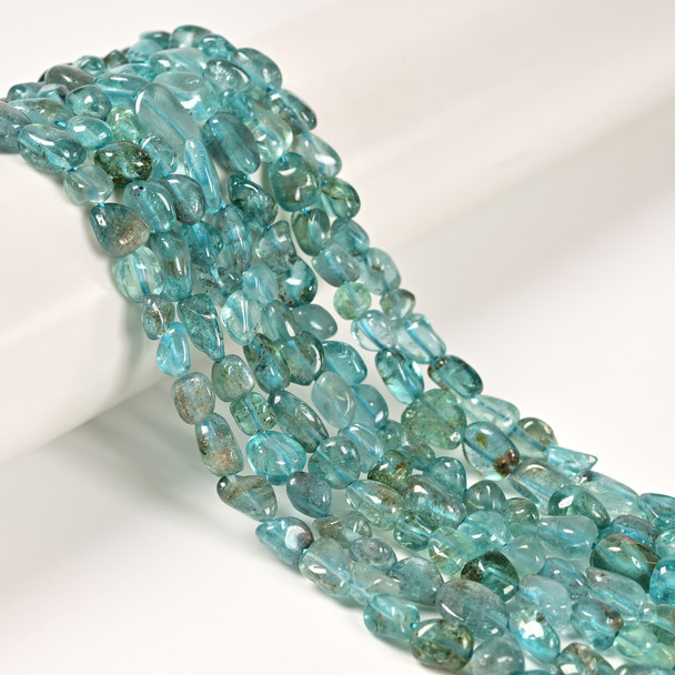 Apatite, Natural, Smooth, Nuggets, Varied Sizes, One 6-10mm Strand