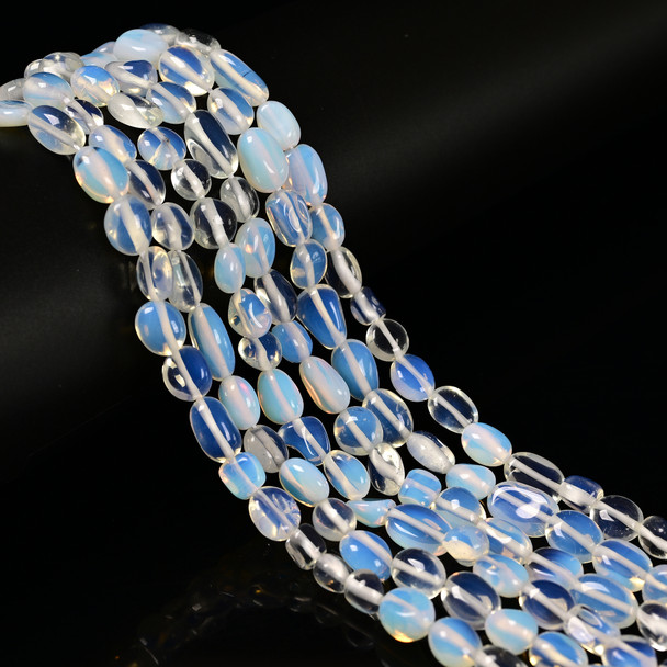 Opalite, Glass, Smooth, Nuggets, Varied Sizes, One 8-10mm Strand