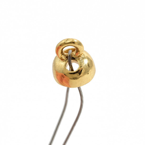 Beading Ends, 4x4mm, 18k Gold Plated, 10  PCS