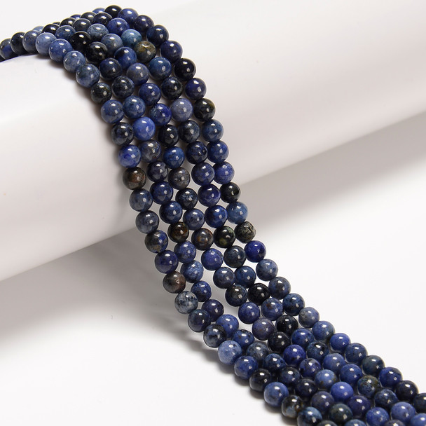 Dumortierite, Natural, Smooth Round 4mm