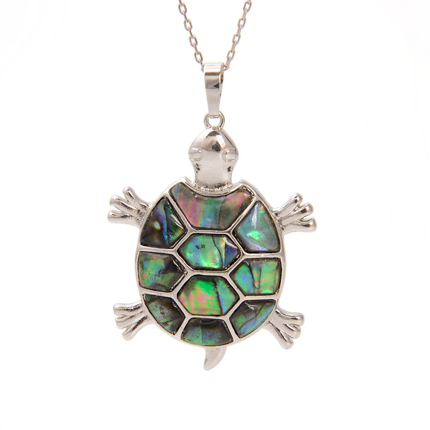 Abalone, Turtle, One Pendant, 36x42mm