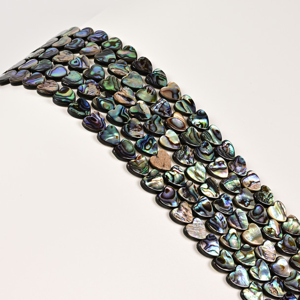 Abalone, Shell, Heart, One 10mm Strand