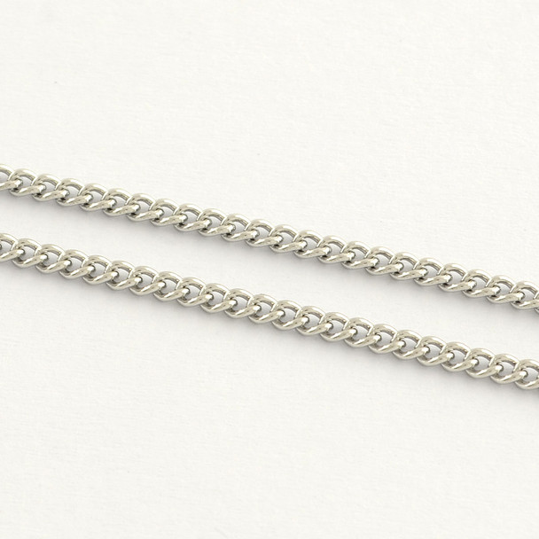 Stainless Steel Chain, 2x1mm, Twisted Link, 16 ft.