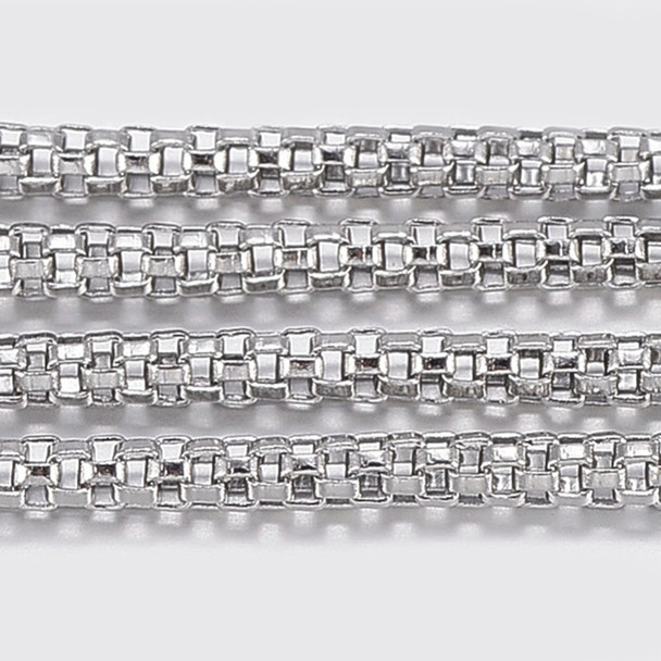 Stainless Steel Chain, 2mm, Lantern, 3.3 ft.