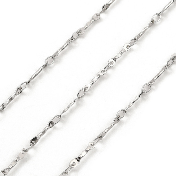 Stainless Steel Chain, 10x1mm, Bar Link, 3.3 ft.
