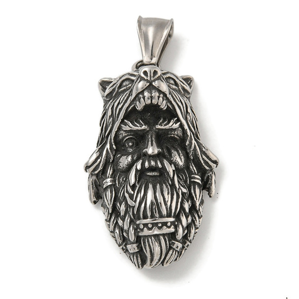 Viking Pendant, Stainless Steel, 41x24x17mm